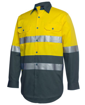 Picture of HI VIS L/S (D+N) 150G WORK SHIRT